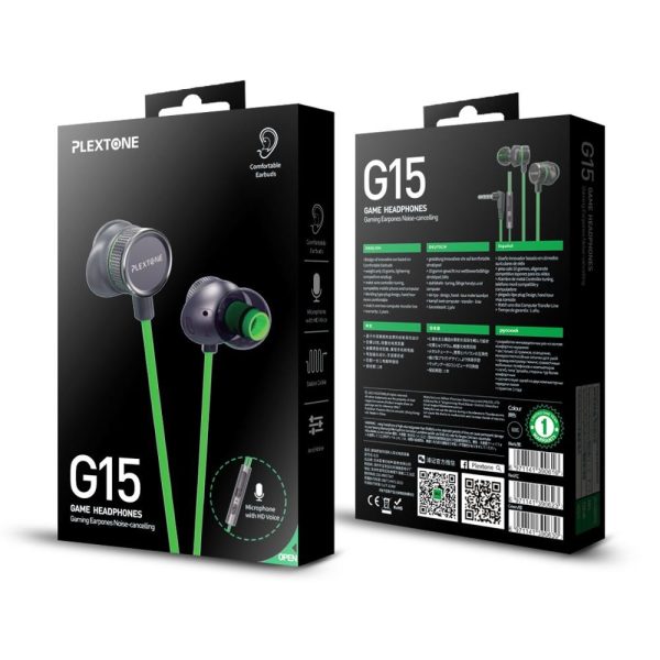 Plextone G15 Gaming Earphones Headset with Mic.