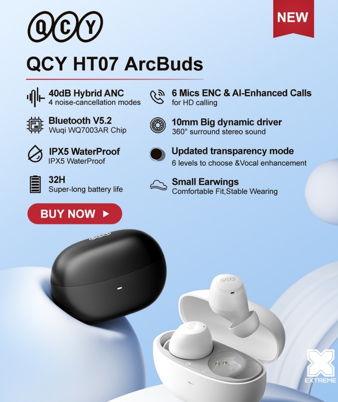 1000052458 QCY ArcBuds HT07 ANC TWS Earbuds