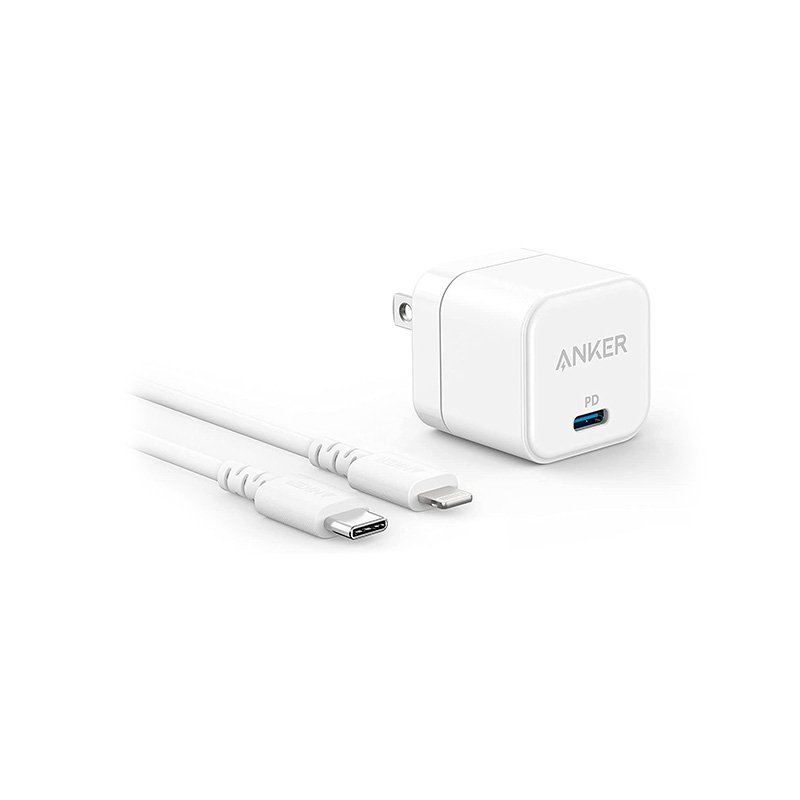 5073-72377 Anker 20W USB-C Adapter with USB-C/Lightning Fast Charging Cable