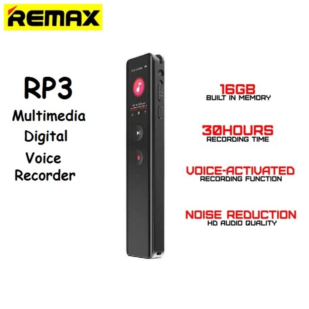 60562c257d461d641d8e60d5573a34dc REMAX RP3 Digital Voice Recorder (16GB/1536K-BPS)