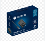 Motorola TurboPower 68W USB-C GaN Wall Charger with 6.5A Cable – Fast Power Delivery , Laptops, Tablets