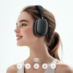 ACEFAST H9 Active Noise Cancelling Headphones Wireless Over-Ear Headsetwith Multi-Function Button – Grey