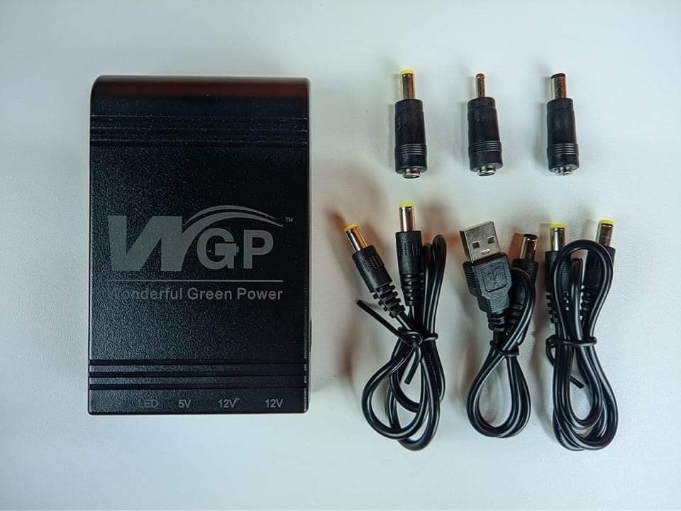 S1268631756d2477f92de297a829304b6U WGP Mini UPS- Router + ONU Backup up to 8 Hours (5V, 9V, 12V Output) – Black Color