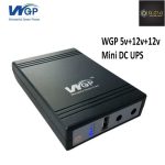 WGP Mini UPS- Router + ONU Backup up to 8 Hours (5V, 9V, 12V Output) – Black Color