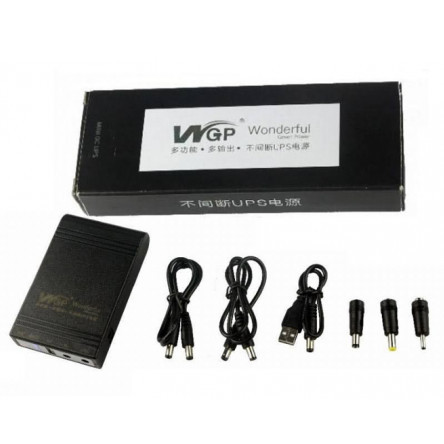 giant_192114 (1) WGP Mini UPS- Router + ONU Backup up to 8 Hours (5V, 9V, 12V Output) – Black Color