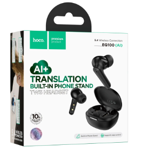 Hoco EQ100 AI Translation Earbuds with Phone Stand