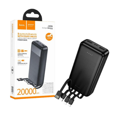 HOCO J163A 20000mAh Power Bank Dual USB Type-C Lightning