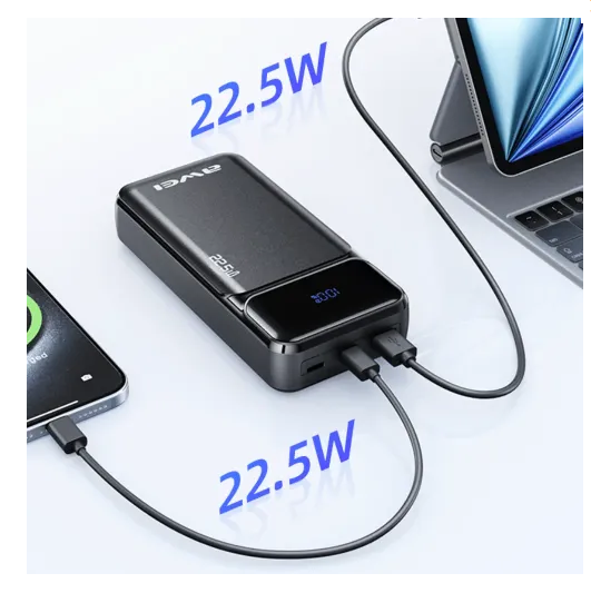 Awei PA-92 20000mAh Power Bank 22.5W Super Fast Charging Portable Charger with Digital Display