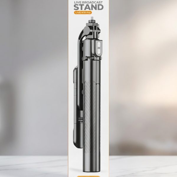Plokama Live-K10 Pro Live Broadcast Stand & Selfie Stick Tripod
